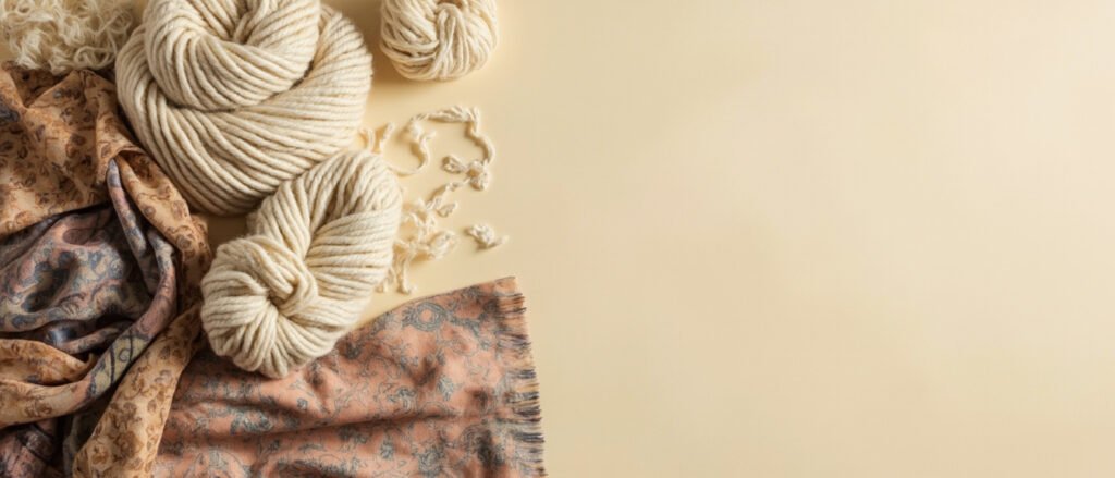 Cachemire brut, châle drapé en ivory et maille oversize camel.