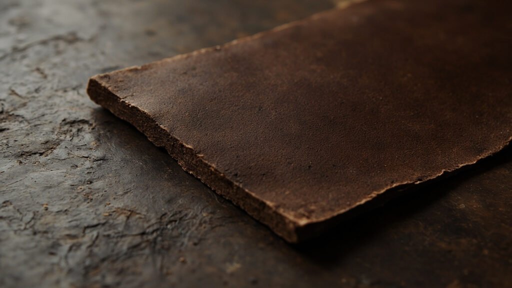 Cuir de buffle épais au grain profond et rustique