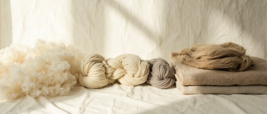 De la fibre brute au tissu fini, voyage du cachemire sur lin.