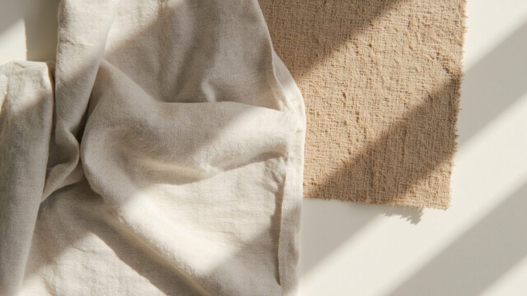 Échantillons de mélanges techniques aux textures contrastées.