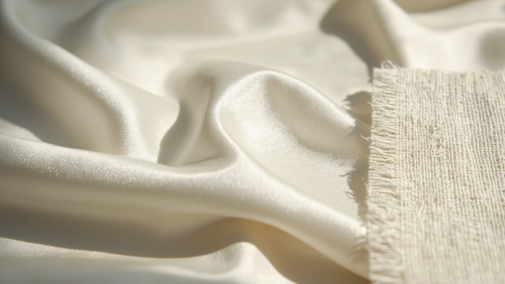 Gros plan d'armure satin et tissage serré comparé