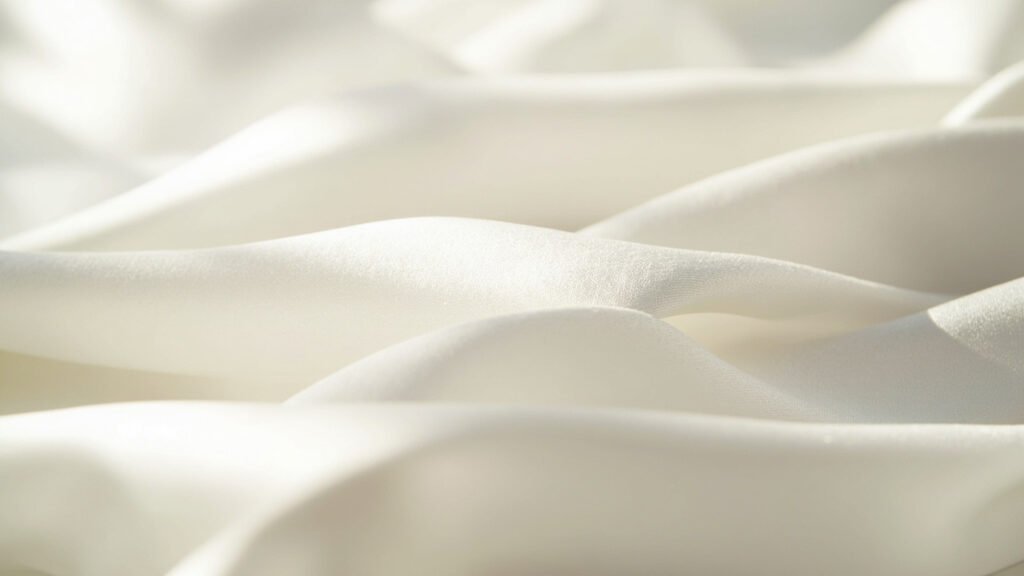 Gros plan sur l'armure satin révélant le long flotté du fil