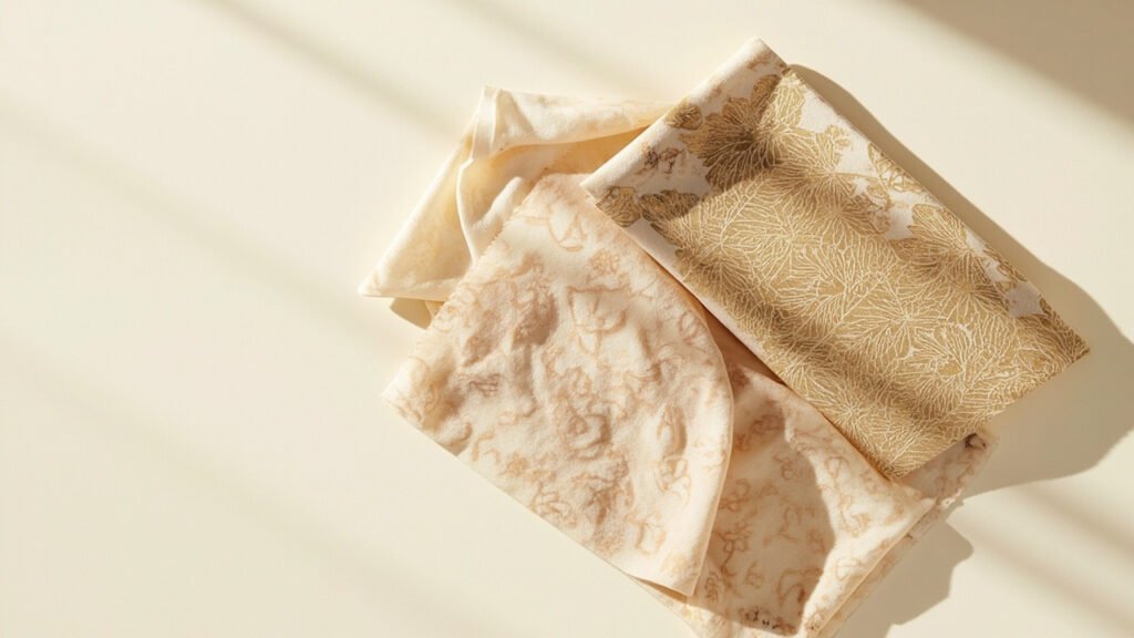 Velours contemporains réinventés : dévoré, découpe laser, embossé, feuille d'or.