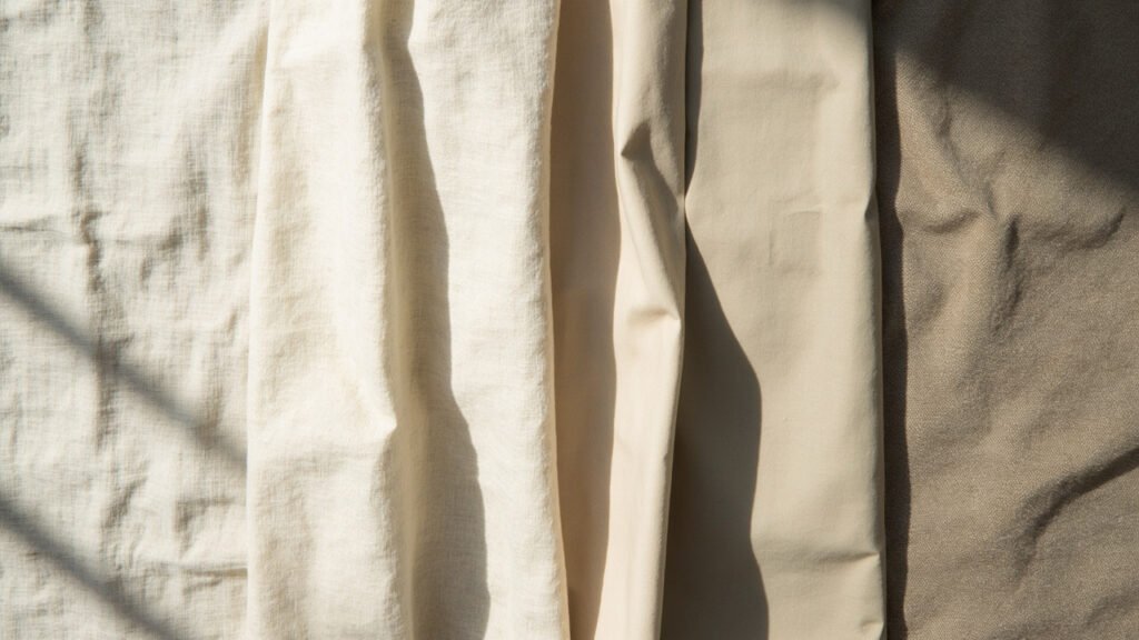 Comparaison des textures de cinq jerseys