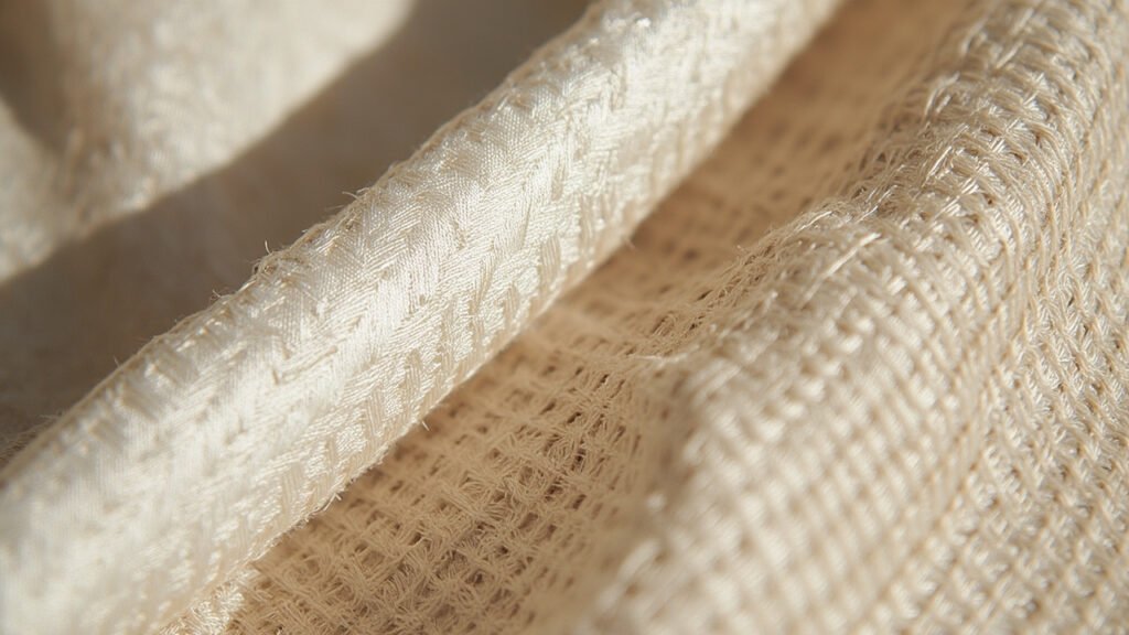 Comparaison macro satin serré et satin lâche