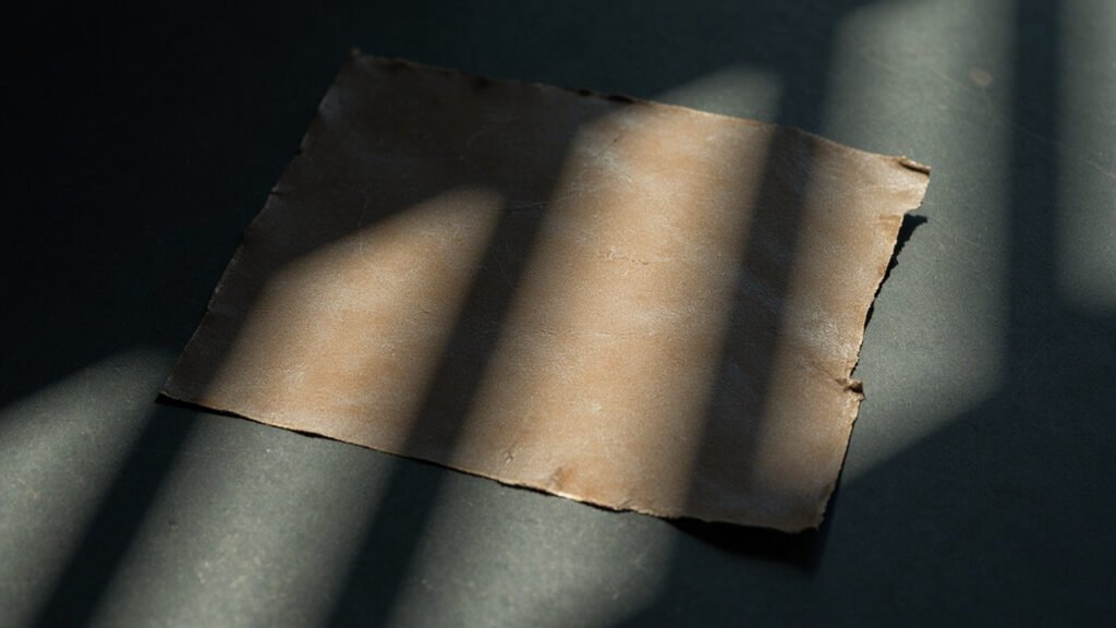 Cuir pigmenté examiné sous lumière rasante