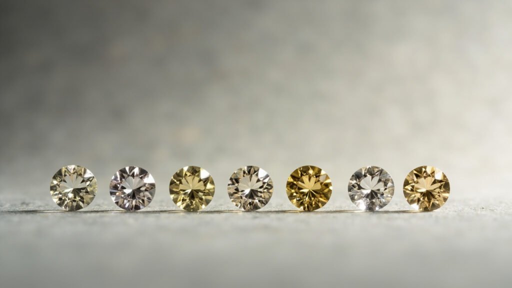 Échelle de couleur des moissanites du D au K