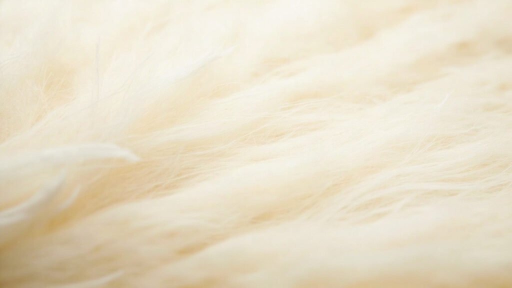Fibre de cachemire épurée, sous-poils fins et propres.