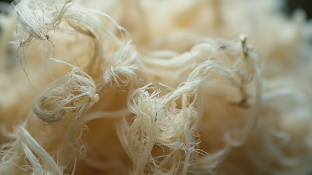 Fibres de soie recyclées déchirées par défibrage mécanique