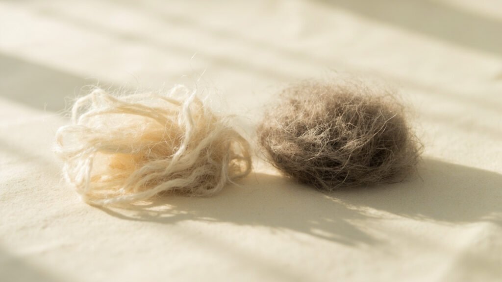 Fibres longues et fines face à des fibres courtes et grossières