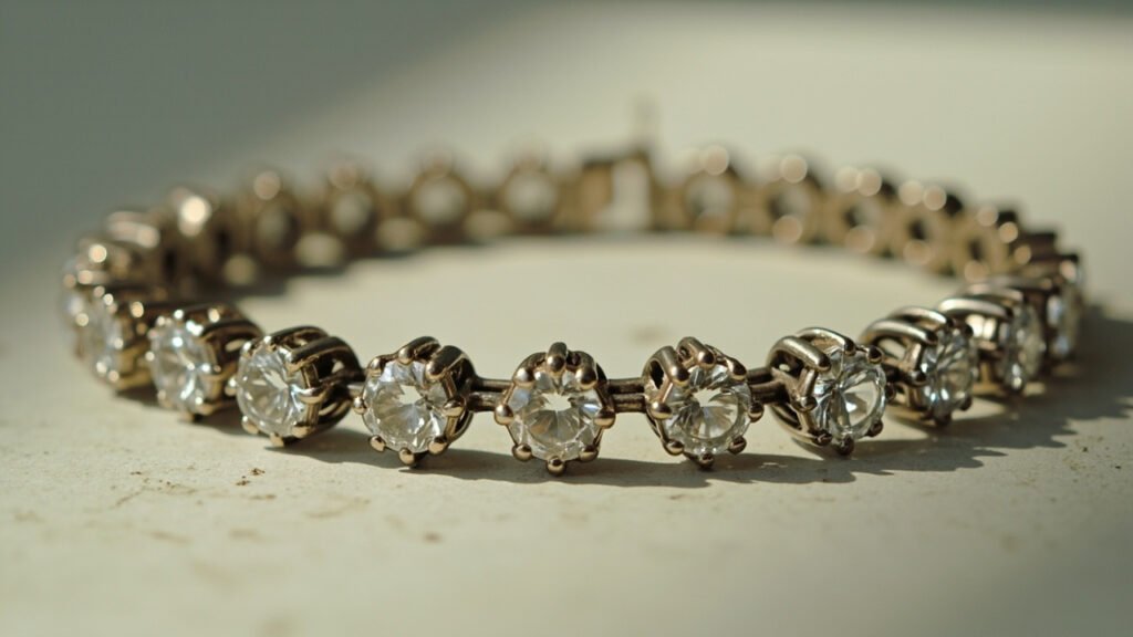 Patine et micro-rayures d'un bracelet ancien