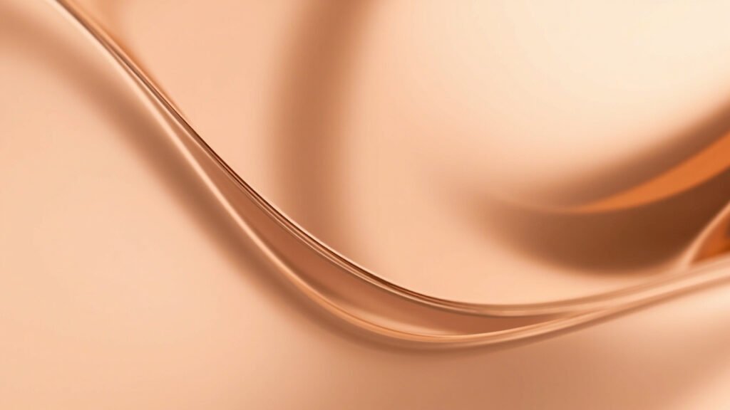 Surface d'or rose au poli miroir homogène