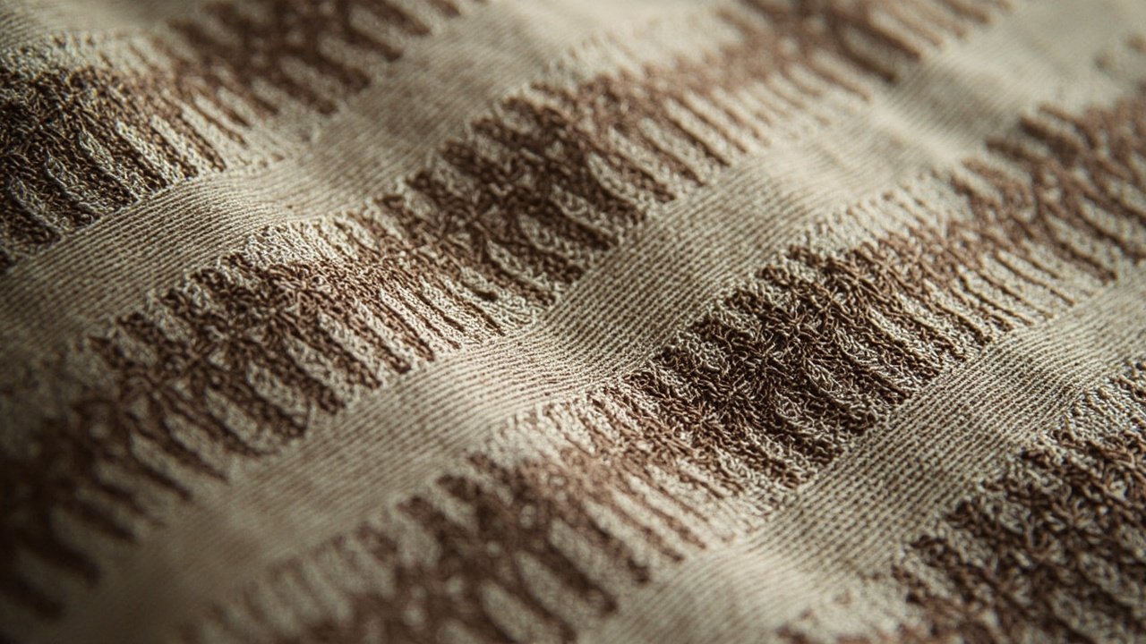 Tissage jacquard de soie à motifs géométriques complexes