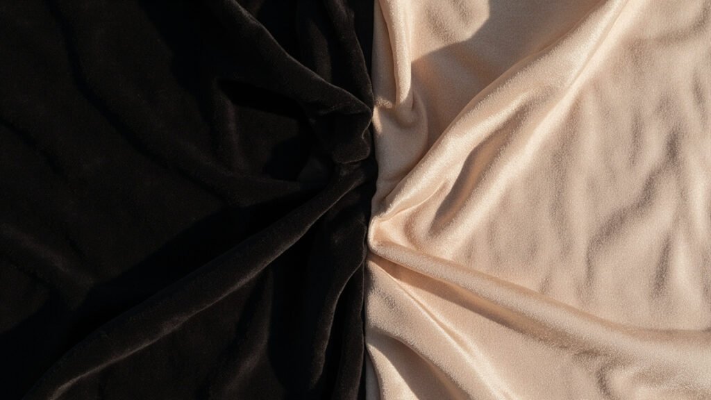 Velours affichant deux tons selon le sens de la pile
