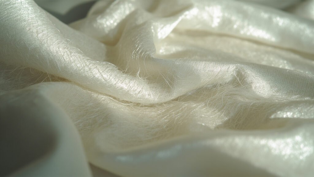 Vue macro de la structure de l'armure satin